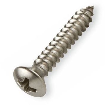 SCREW STS CSK RAISED PHIL SS 304 4GA X 1/2 ( 12MM) 